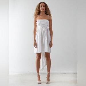 NWT Delfi Collective White Spaghetti-Strap Ava Mini Eruo Summer Baby Doll Dress